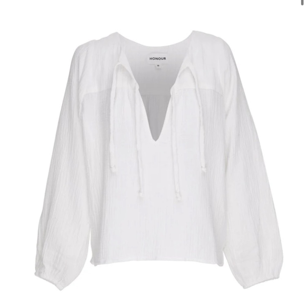 Honour Apparel White Remember Me Top